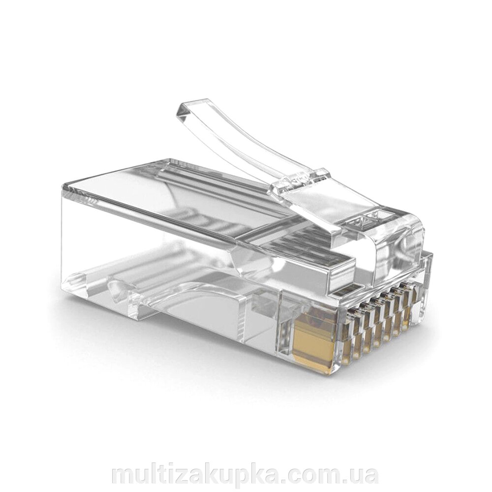 Конектор PiPo RJ-45 8P8C UTP Cat-5 (100 шт / уп.) Q100 від компанії Mультізакупка - фото 1