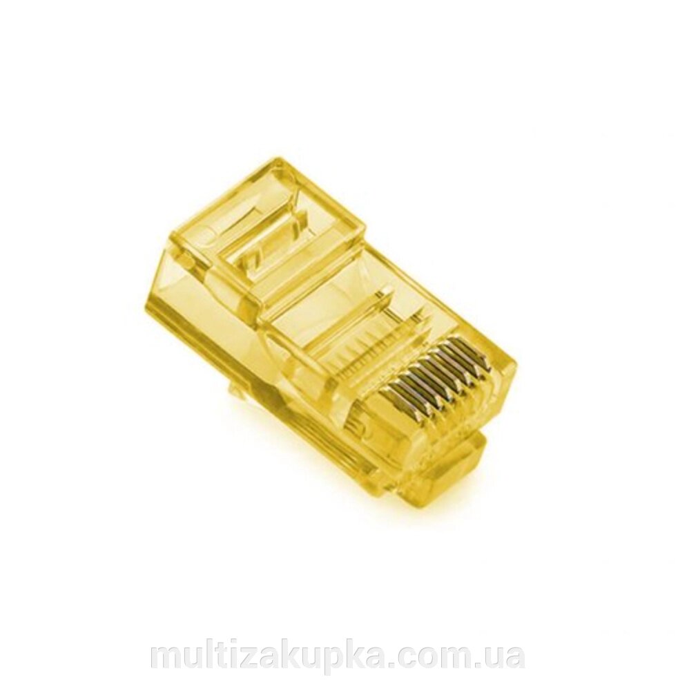 Конектор Ritar RJ-45 8P8C UTP Cat-5 (100 шт / уп.) Q100 Yellow в тубі від компанії Mультізакупка - фото 1