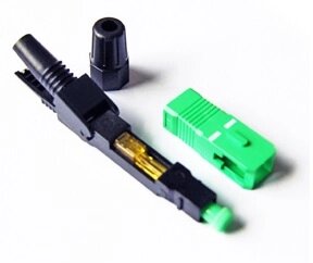 Конектор SC / APC-D швидкого монтажу, для плоского кабелю на клямці, ціна за 1 шт, Q100