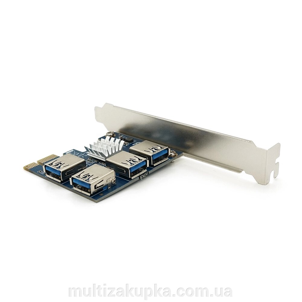 Контролер PCI-Е => USB 3.0, 4 порту, 5Gbps, OEM від компанії Mультізакупка - фото 1