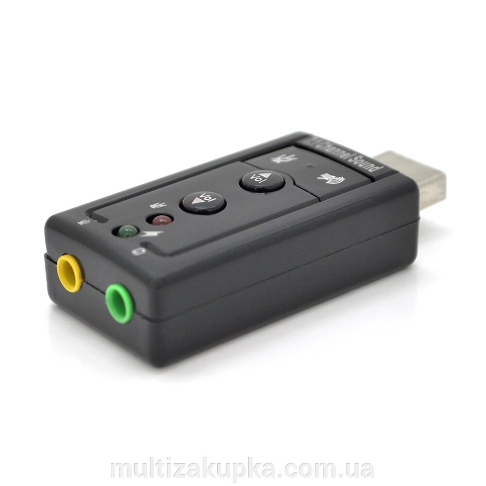 Контролер USB-sound card (7.1) 3D sound (Windows 7 ready), OEM від компанії Mультізакупка - фото 1