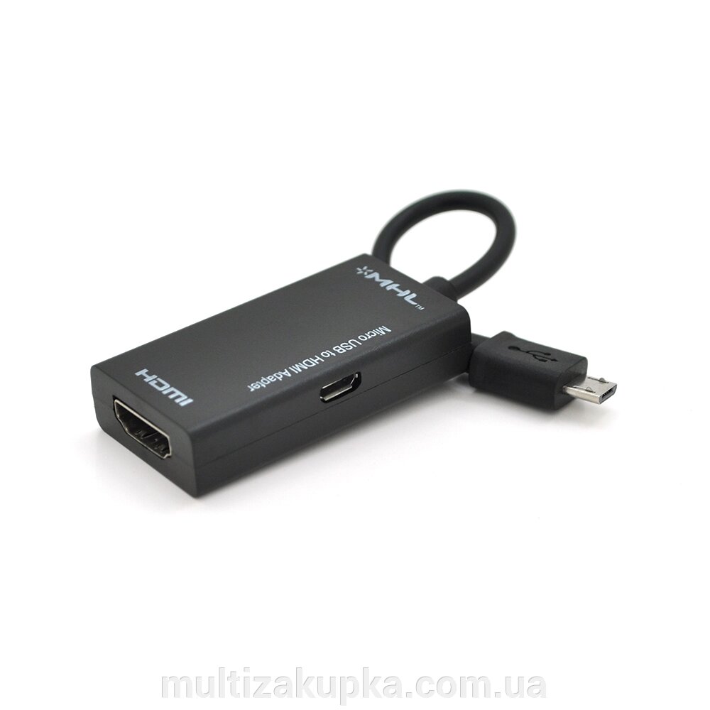 Конвертер MHL 11P на HDMI, Black, 4K/2K, OEM від компанії Mультізакупка - фото 1