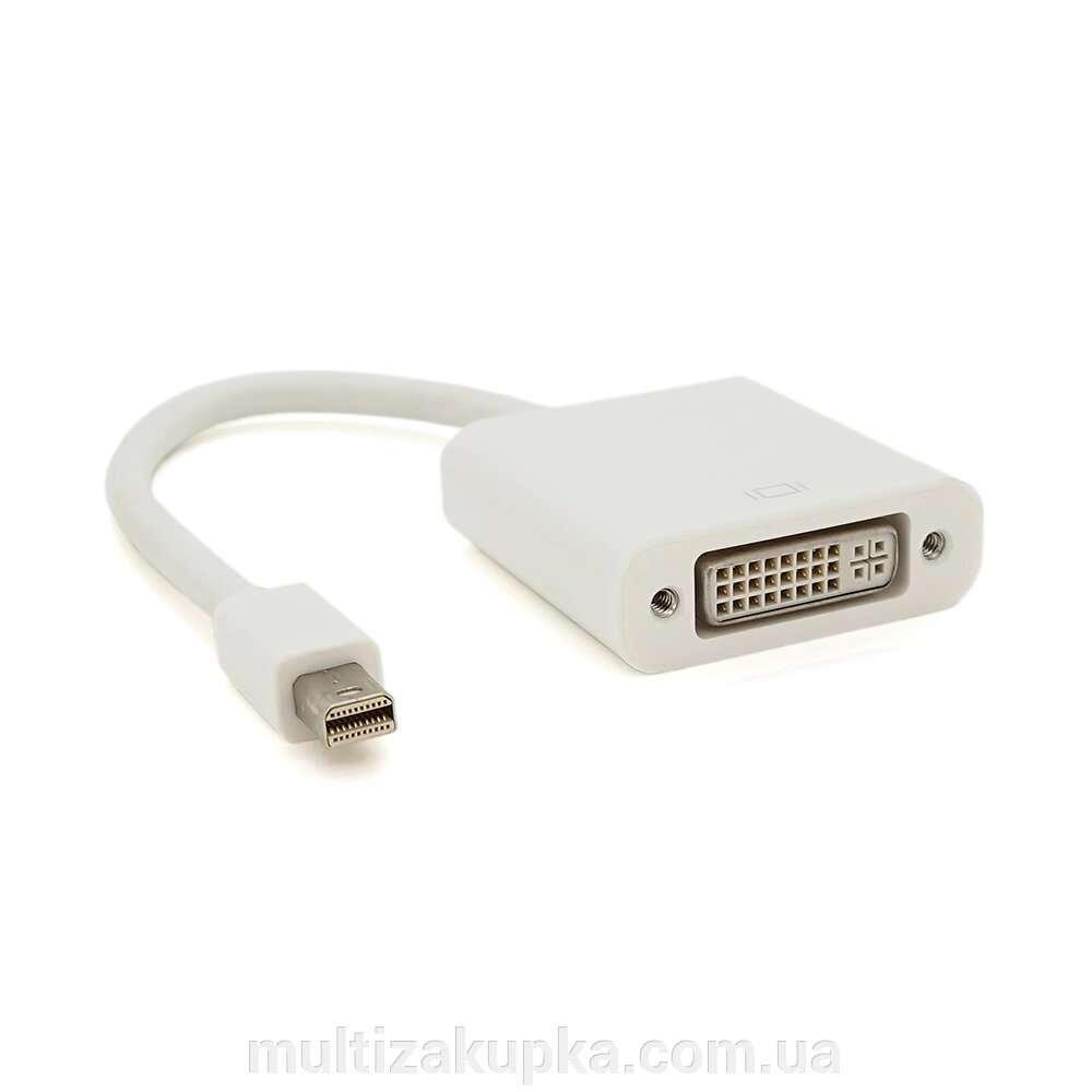 Конвертер mini Display Port ( тато ) на DVI ( мама ) 30cm, White, 4K/2K, Пакет від компанії Mультізакупка - фото 1