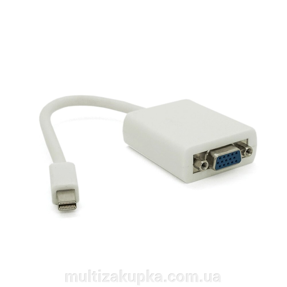 Конвертер mini Display Port (тато) на VGA (тато) 30cm, White, 4K/2K, Пакет від компанії Mультізакупка - фото 1