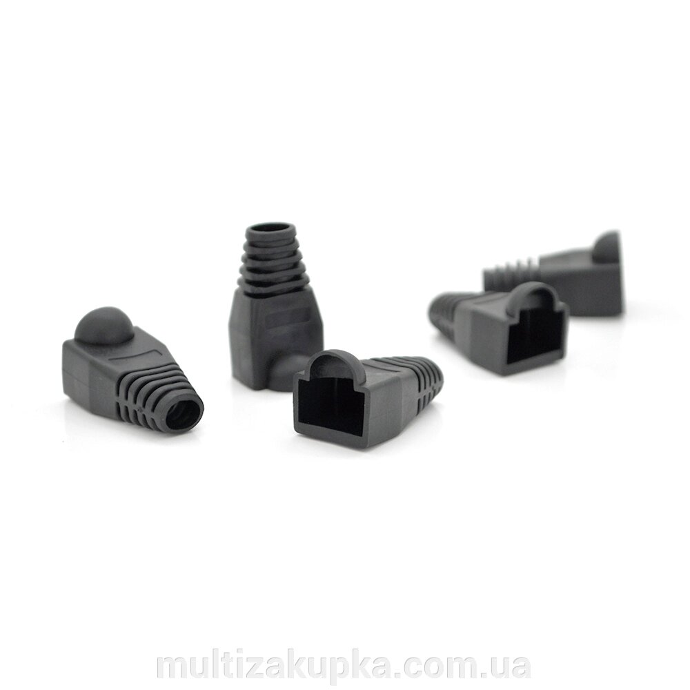 Ковпачок ізолюючий Merlion RJ-45 Black Cat. 5 (100 шт / уп.) Q100 від компанії Mультізакупка - фото 1