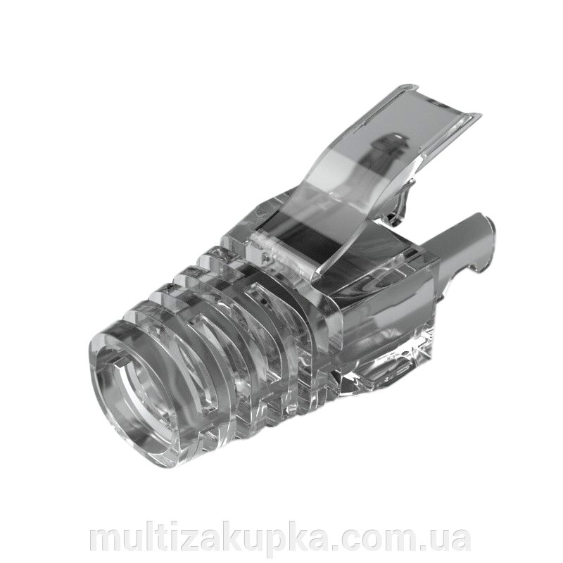 Ковпачок ізолюючий PiPo RJ-45 Cat. 5/Cat. 6 (100 шт/уп.), Transparent-black від компанії Mультізакупка - фото 1