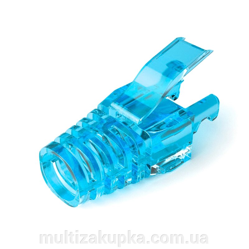 Ковпачок ізолюючий PiPo RJ-45 Cat. 5/Cat. 6 (100 шт/уп.), Transparent-blue від компанії Mультізакупка - фото 1