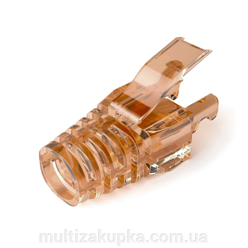 Ковпачок ізолюючий PiPo RJ-45 Cat. 5/Cat. 6 (100 шт/уп.), Transparent-brown від компанії Mультізакупка - фото 1