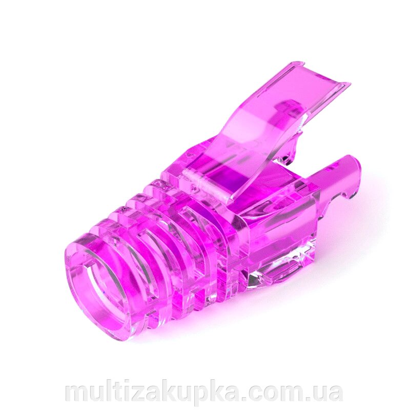 Ковпачок ізолюючий PiPo RJ-45 Cat. 5/Cat. 6 (100 шт/уп.), Transparent-purple від компанії Mультізакупка - фото 1