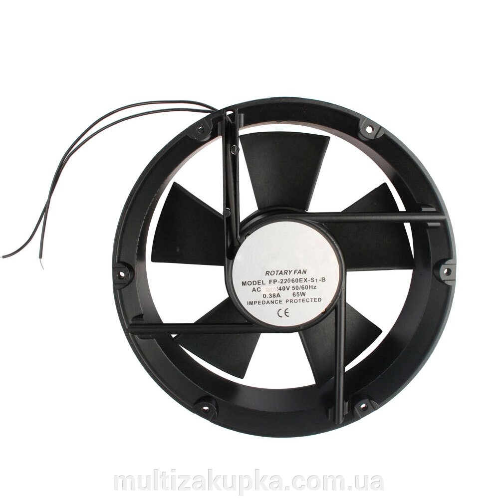 Кулер для охолодження серверних БП FP-22060EX-S1-B DC sleeve fan 2pin під паяння - 220*220*60мм, 220V/0,45A, 2600об/хв, від компанії Mультізакупка - фото 1