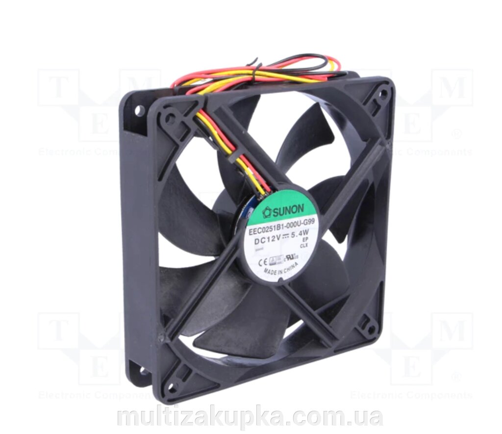 Кулер для полювання SUNON EEC0251B1-000U-G99 120*120*25мм, 12V 0.3A, Q100 від компанії Mультізакупка - фото 1