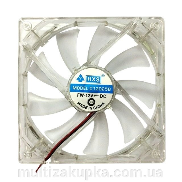 Кулер корпусний 12025 DC sleeve fan 4pin - 120*120*25мм, 12V/0,15A, 1900об/хв, Blue від компанії Mультізакупка - фото 1