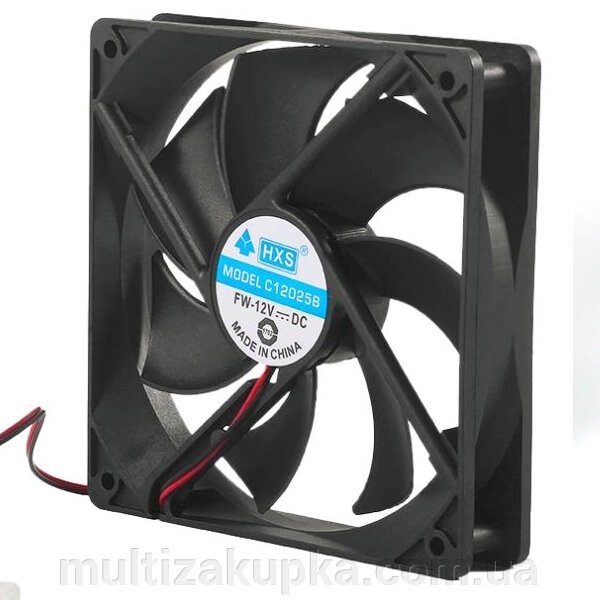 Кулер корпусний Merlion EZF 12025 DC sleeve fan 2pin MOLEX - 120 * 120 * 25мм, 12V/0.18A, 1100об / хв від компанії Mультізакупка - фото 1