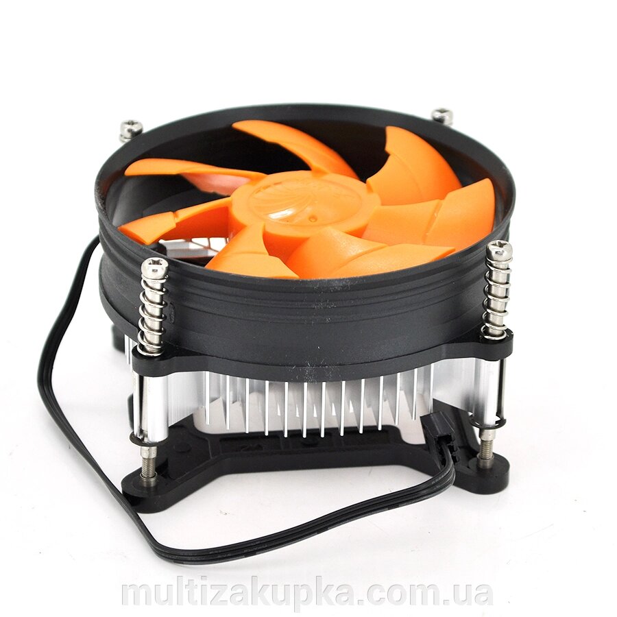 Кулер процесорний LGA 1150/1151/1155/1156/i3/i5 2200prm 220gr-Heatsink (up to I7 Cpu), 92-mm, 3-pin, orange від компанії Mультізакупка - фото 1