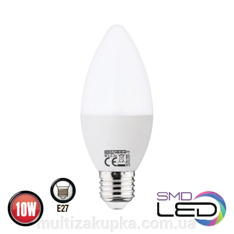 Лампа свічка ULTRA SMD LED 10W 4200K E27 1000Lm 175-250V від компанії Mультізакупка - фото 1