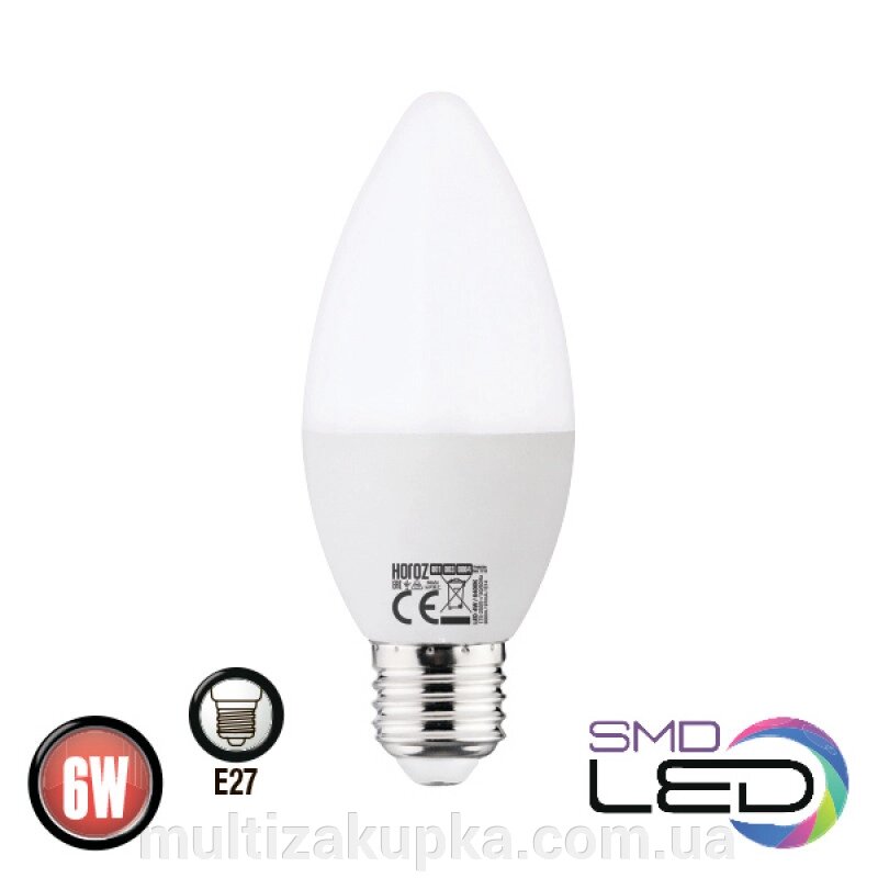 Лампа свічка ULTRA SMD LED 6W 4200K E27 480Lm 175-250V від компанії Mультізакупка - фото 1