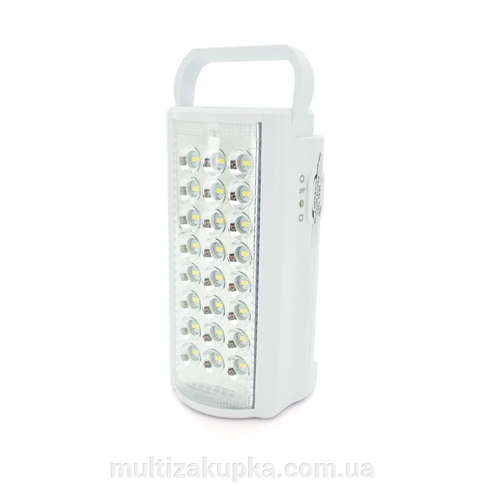 Ліхтар переносний ALMINA DL-2424LED, 2 режими (16+8Led), вбудований аккум, корпус пластмас, кабель 220В, White/Red, Box від компанії Mультізакупка - фото 1