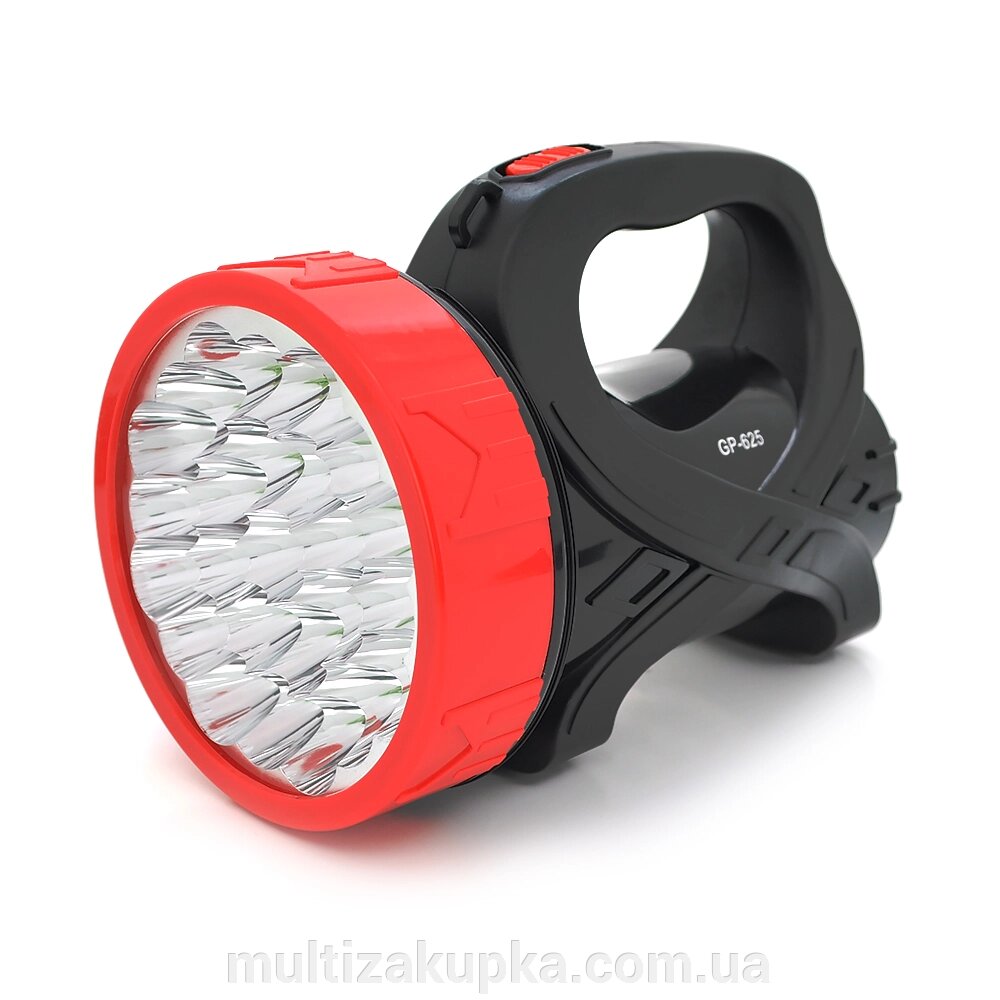 Ліхтар пошуковий Gold-Polise GP-625, 25+9LED T6, 10W, 1+1 режим, 1800mah, Black, IP40, кабель 220В, 200х120х140мм, BOX від компанії Mультізакупка - фото 1