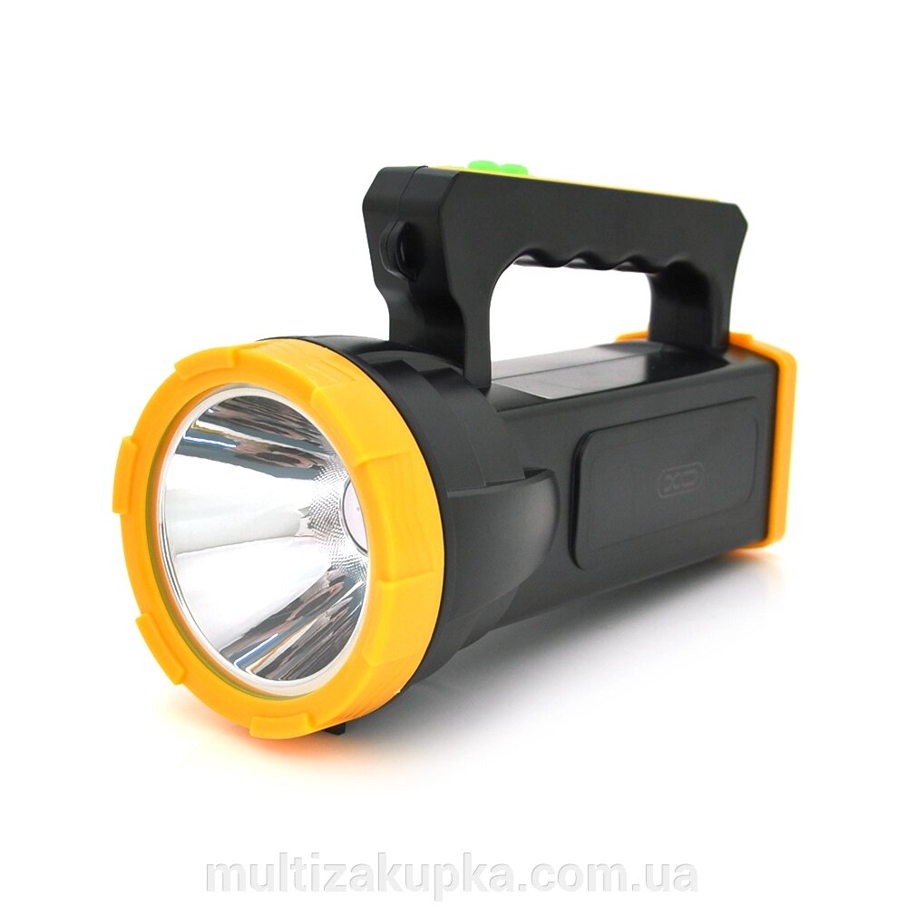 Ліхтар пошуковий XO XO-YH02, 1LED T6, 3W, 3 режими, 1200mah, Black/Yellow, IP40, USB кабель, 195х85х130мм, BOX від компанії Mультізакупка - фото 1