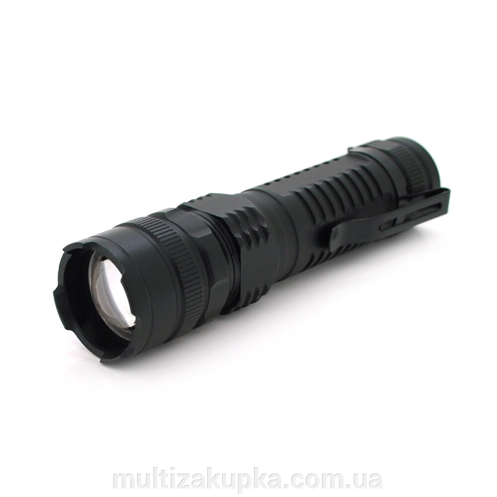 Ліхтар ручний POWERMASTER MS-811, 1LED Cree Q5, 10W, 3 режими, ZOOM, 18650/2400 вбудований, Black, IP44, microUSB, від компанії Mультізакупка - фото 1