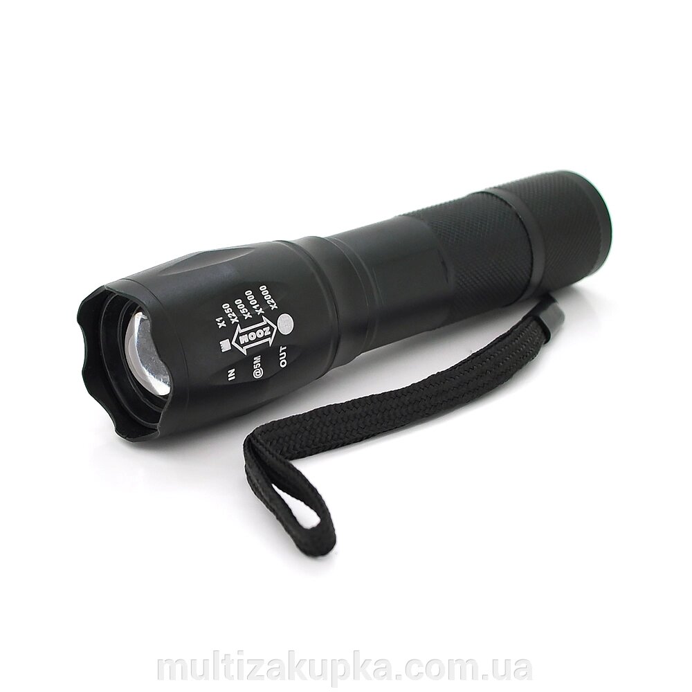 Ліхтар ручний VARLONPAN MX-812-T6, 1LED Cree XM-L T6, 3W, 5 режимів, ZOOM, 18650/2800mah (перехідник 3*AAA), Black, від компанії Mультізакупка - фото 1