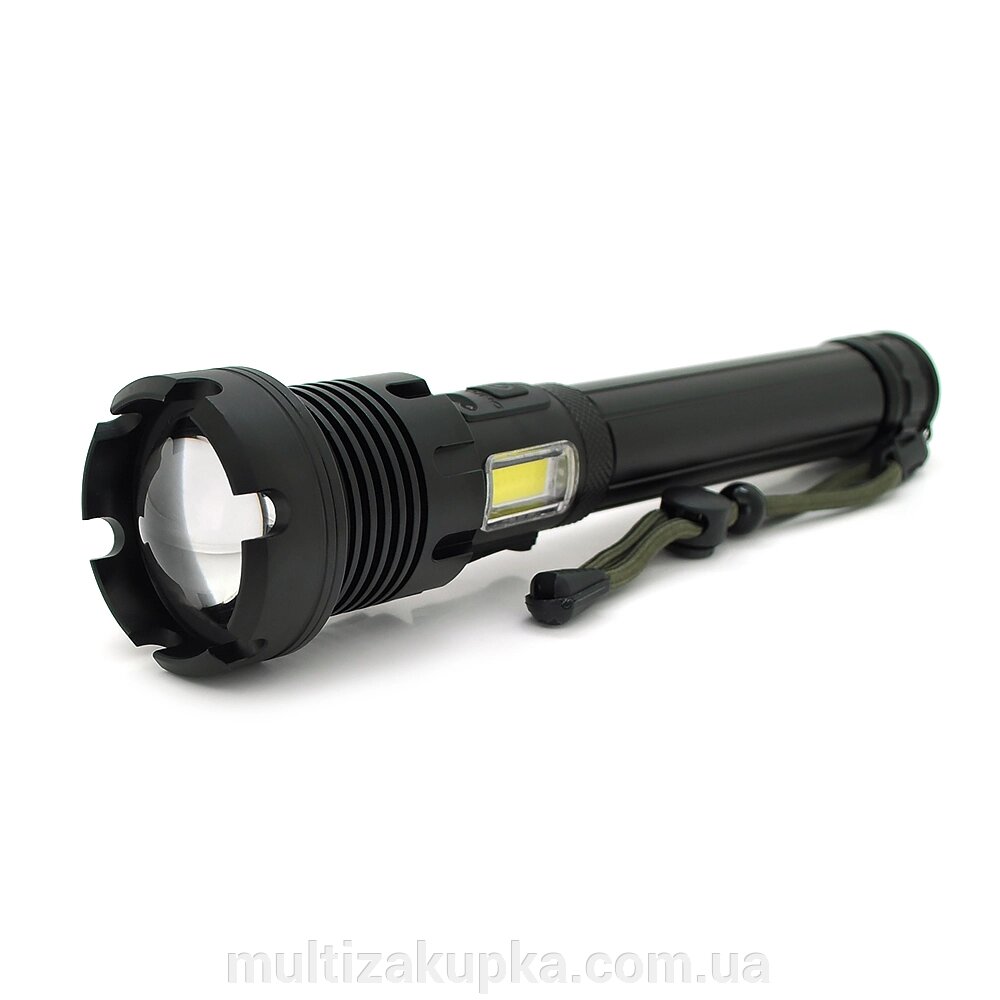 Ліхтар ручний Voltronic XHP90, 1LED XHP90, 45W, бічний світлодіод, 7 режими, ZOOM, 2х18650/6200mah, Black, IP40, кабель від компанії Mультізакупка - фото 1