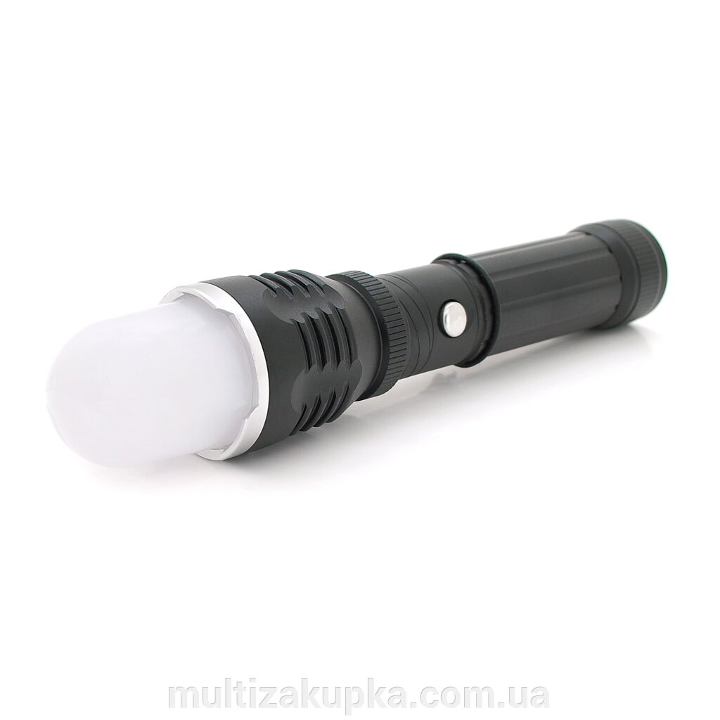 Ліхтар ручний Watton WT-282, 1LED CREE Q5, 3W, 2 режими, ZOOM,18650 /ААА/1300mah, Black, IP40, СЗУ+АЗУ, 190х45х30мм, BOX від компанії Mультізакупка - фото 1