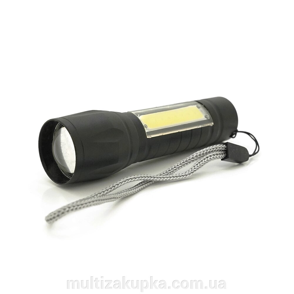 Ліхтарик 511COB, 3WLED+COB, CREE Q5, Zoom, 3 режима, алюміній, вбудований акум, USB кабель, 98х24х20, Box від компанії Mультізакупка - фото 1