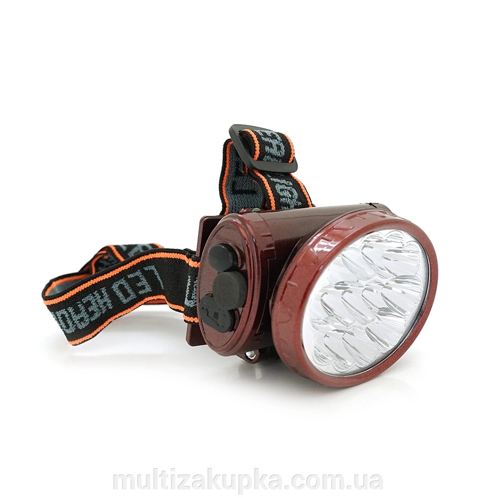 Ліхтарик LX-1898, 13*LED, 2 режими, корпус-пластик, вбудований акумулятор + кабель живлення від мережі, лінза 70*55мм, від компанії Mультізакупка - фото 1