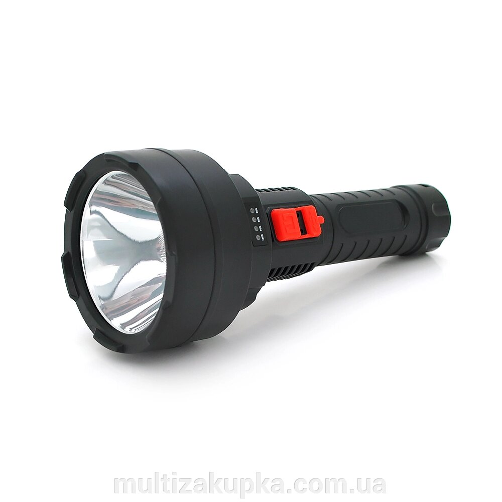 Ліхтарик ручний POWERMASTER HY-789, 1Led CreeXPE, 18650, IP40, 3-реж., microUSB., 195х80х35, BOX від компанії Mультізакупка - фото 1