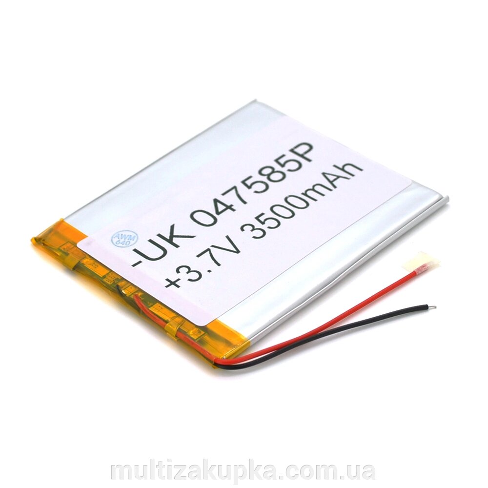 Літій-полімерний акумулятор 4*75*85mm (3500mAh 3,7V) від компанії Mультізакупка - фото 1