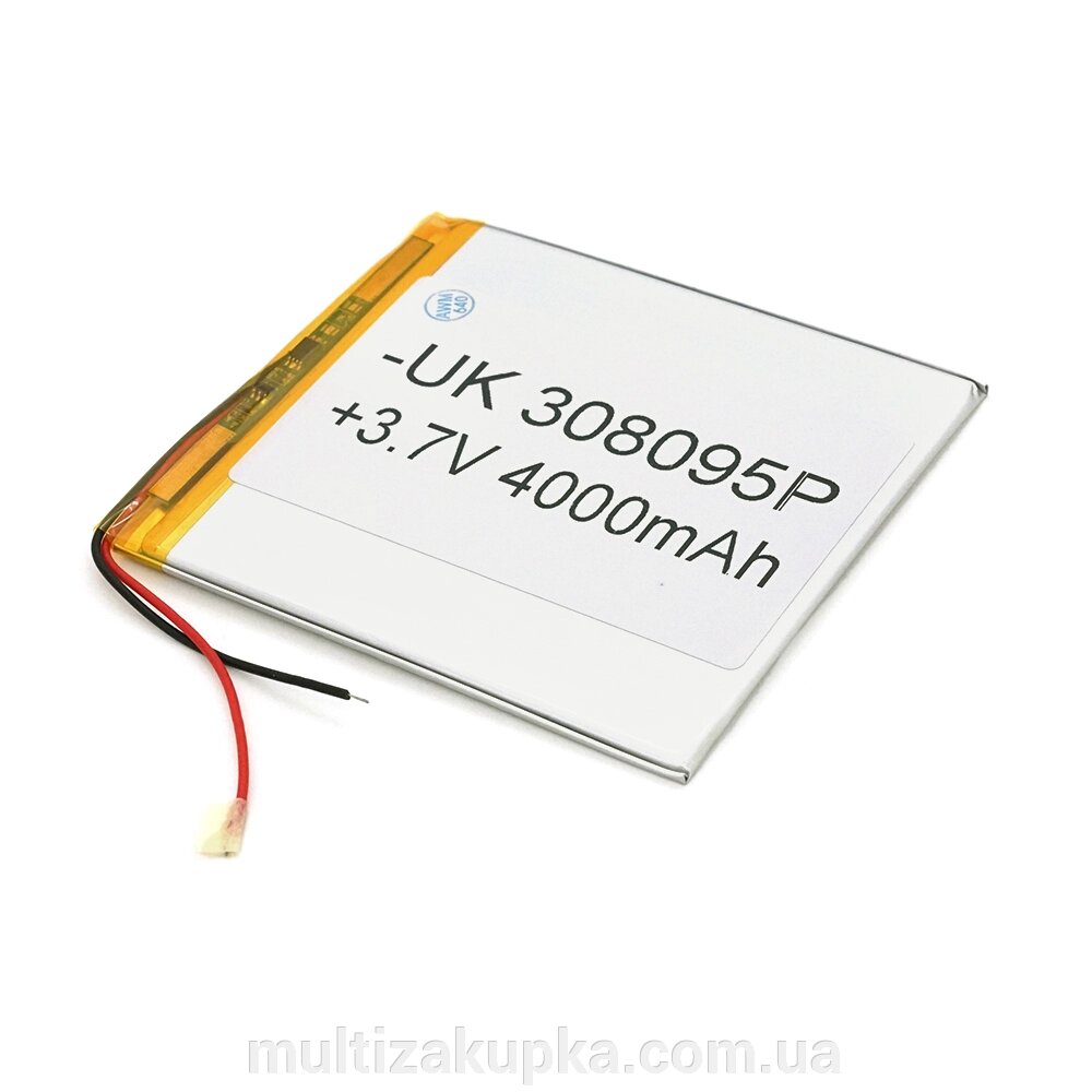 Літій-полімерний акумулятор 4*80*95mm (Li-ion 3.7В 4000мА·год) від компанії Mультізакупка - фото 1