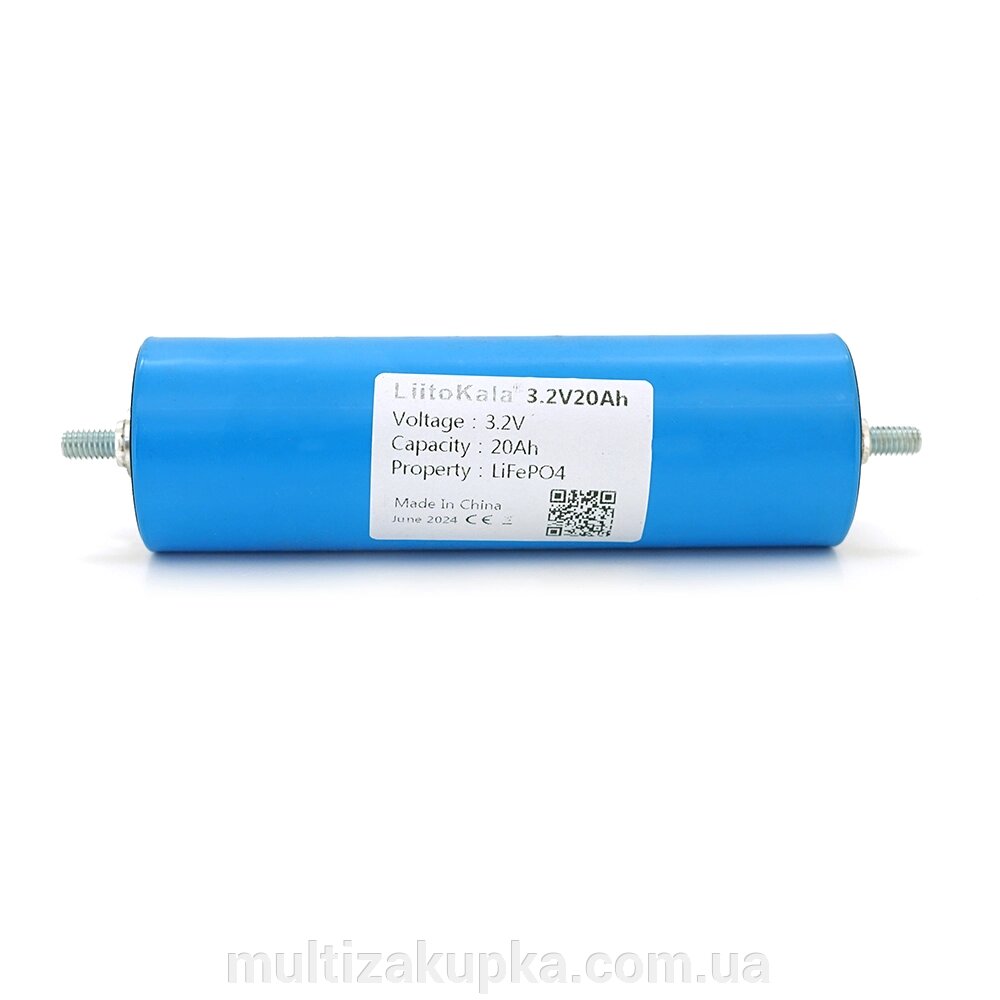 Літій-залізо-фосфатний акумулятор LiFePO4 LiitoKala, 20Ah, 3.2V, Blue, 350g від компанії Mультізакупка - фото 1