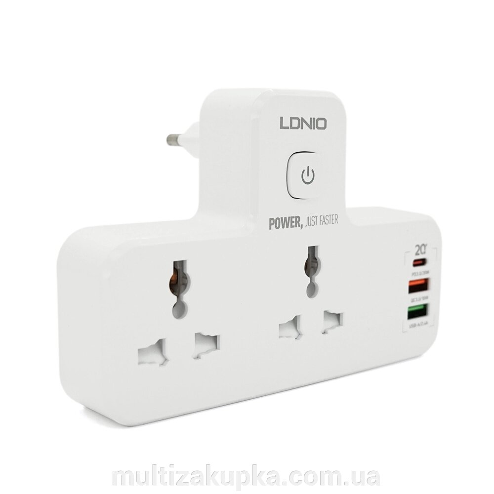 Мережевий фільтр LDNIO SE2311, 4 Розетки + 4 USB, 2 м, перетин 3х0, 75мм, White, Box від компанії Mультізакупка - фото 1