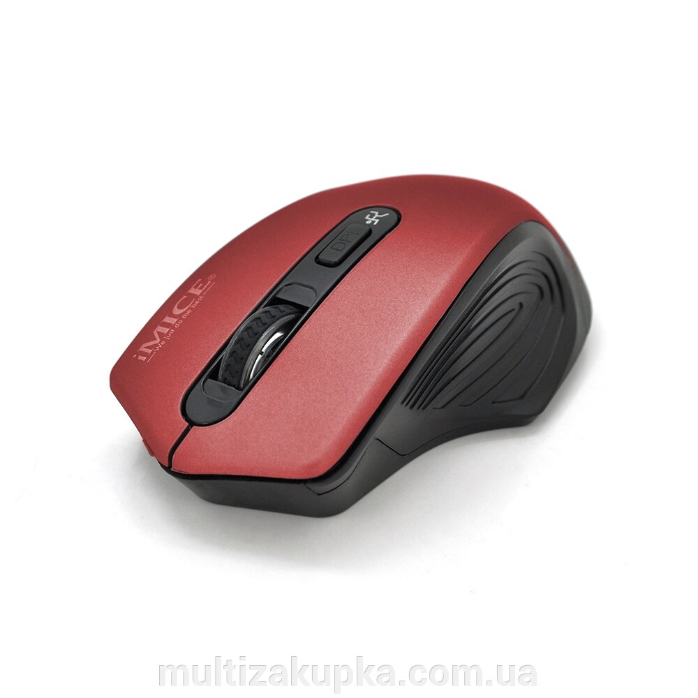 Миша бездротова iMICE G-1800, 4 кнопки, 800/1200/1600 DPI, 2.4Ghz 10м, Windows xp/Vista/Win7/8/10 Mac OS X, 2*AAA, Red, від компанії Mультізакупка - фото 1