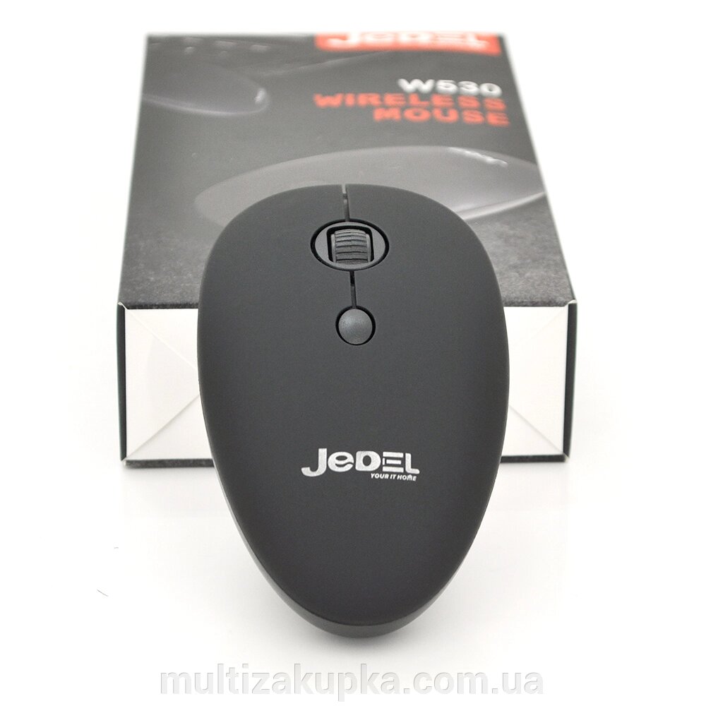 Миша бездротова JEDEL W530, 1000DPI, Black, 2.4GHZ, Box від компанії Mультізакупка - фото 1