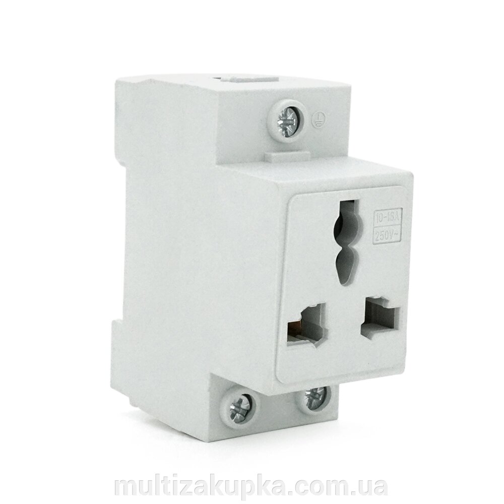 Модульна розетка Chenf Universal 3-pin на DIN-рейку, 250V/10-16A, Box від компанії Mультізакупка - фото 1