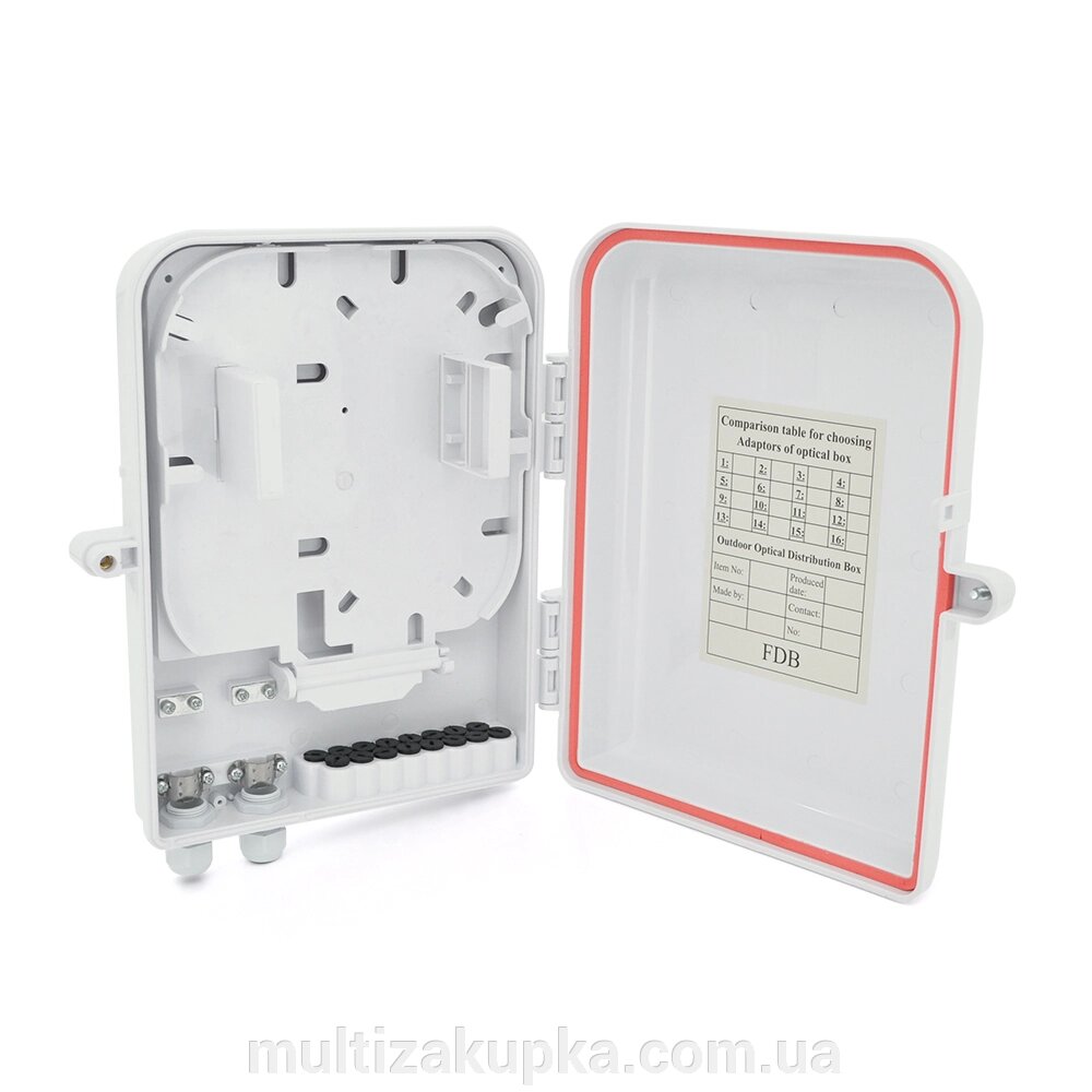 Муфта оптична Merlion ML-OP-F209-PLC, IP65, герметична, for 16 SC simplex adaptor, матеріал ABS від компанії Mультізакупка - фото 1