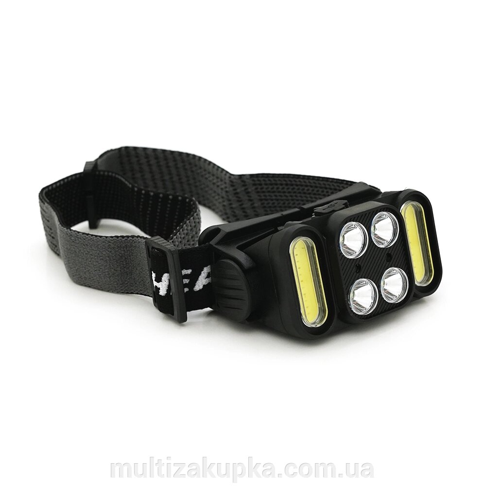 Налобний ліхтарик Voltronic K362, 4 led 5W, 2 Led Cob, red, sensor, 6 режими, корпус-пластик, водостійкий, ip44, від компанії Mультізакупка - фото 1