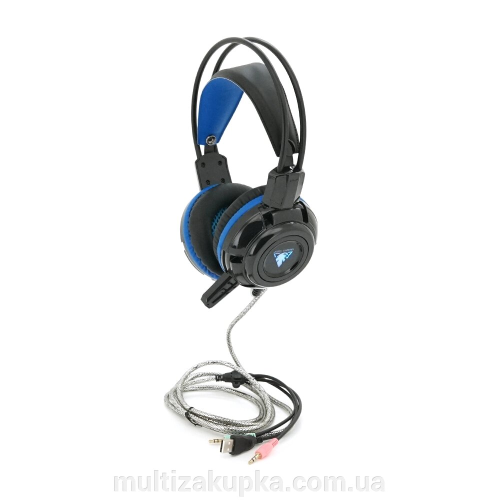 Навушники провідні Jedel GH-215, з мікрофоном, Black/Blue, Box від компанії Mультізакупка - фото 1