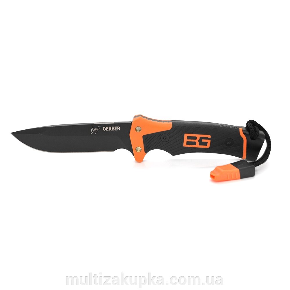 Ніж для кемпінгу SC-822, Black-Orange, Чохол від компанії Mультізакупка - фото 1