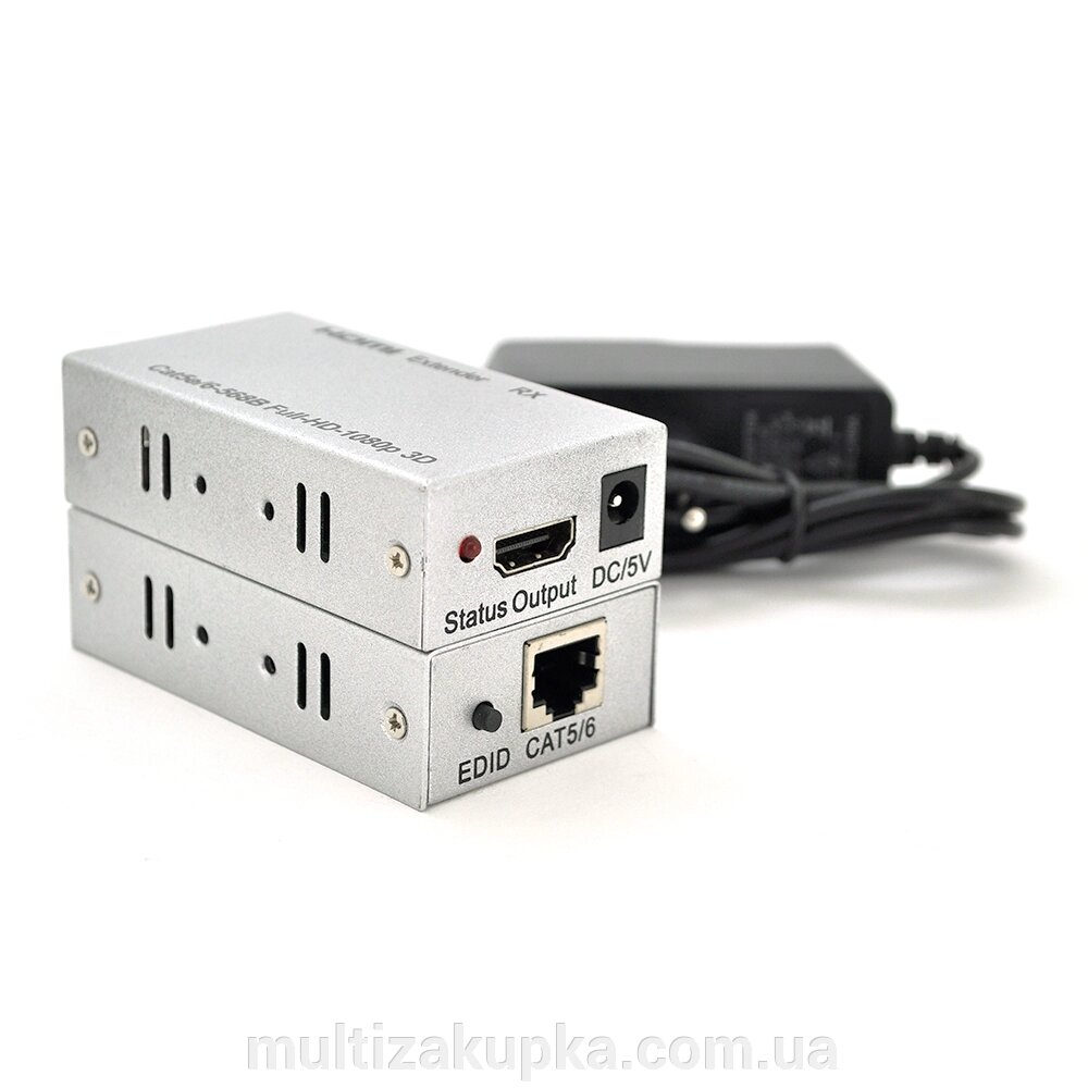 Одноканальний активний подовжувач HDMI сигналу UTP кабелю. Дальність передачі: до 60метрів, cat5e/cat6e 1080P/3D від компанії Mультізакупка - фото 1