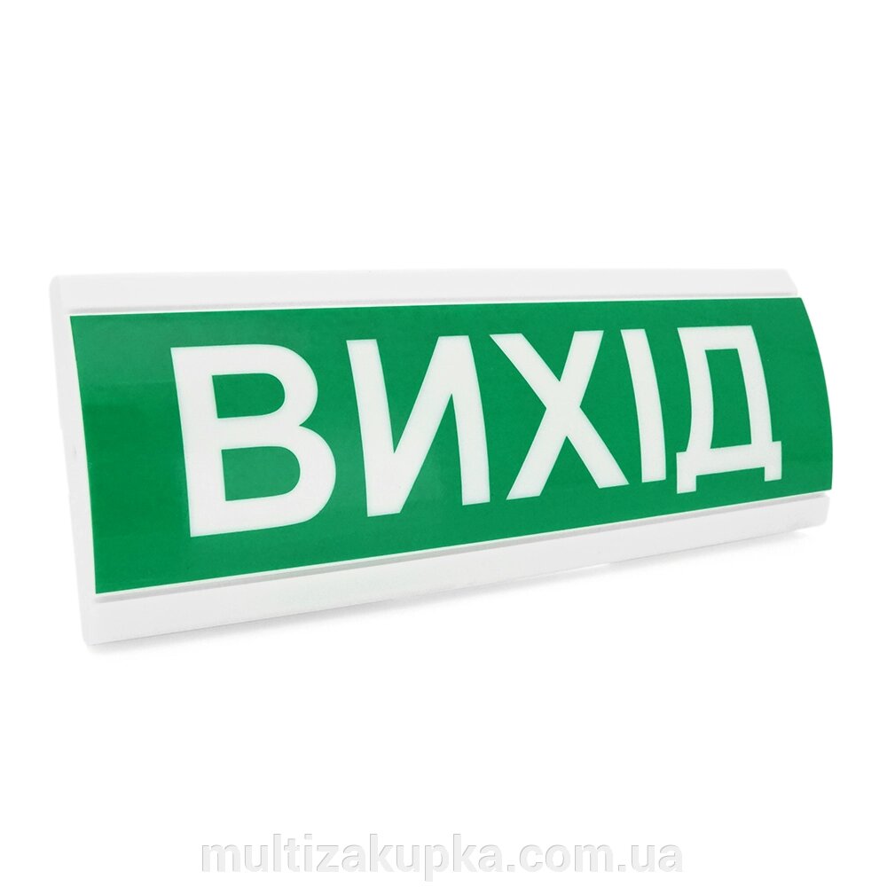 Оповіщувач "Вихід" табло світлозвукове (з сиреною) ТС-12-С (DC12V60mA) Пластик, 30х11см від компанії Mультізакупка - фото 1