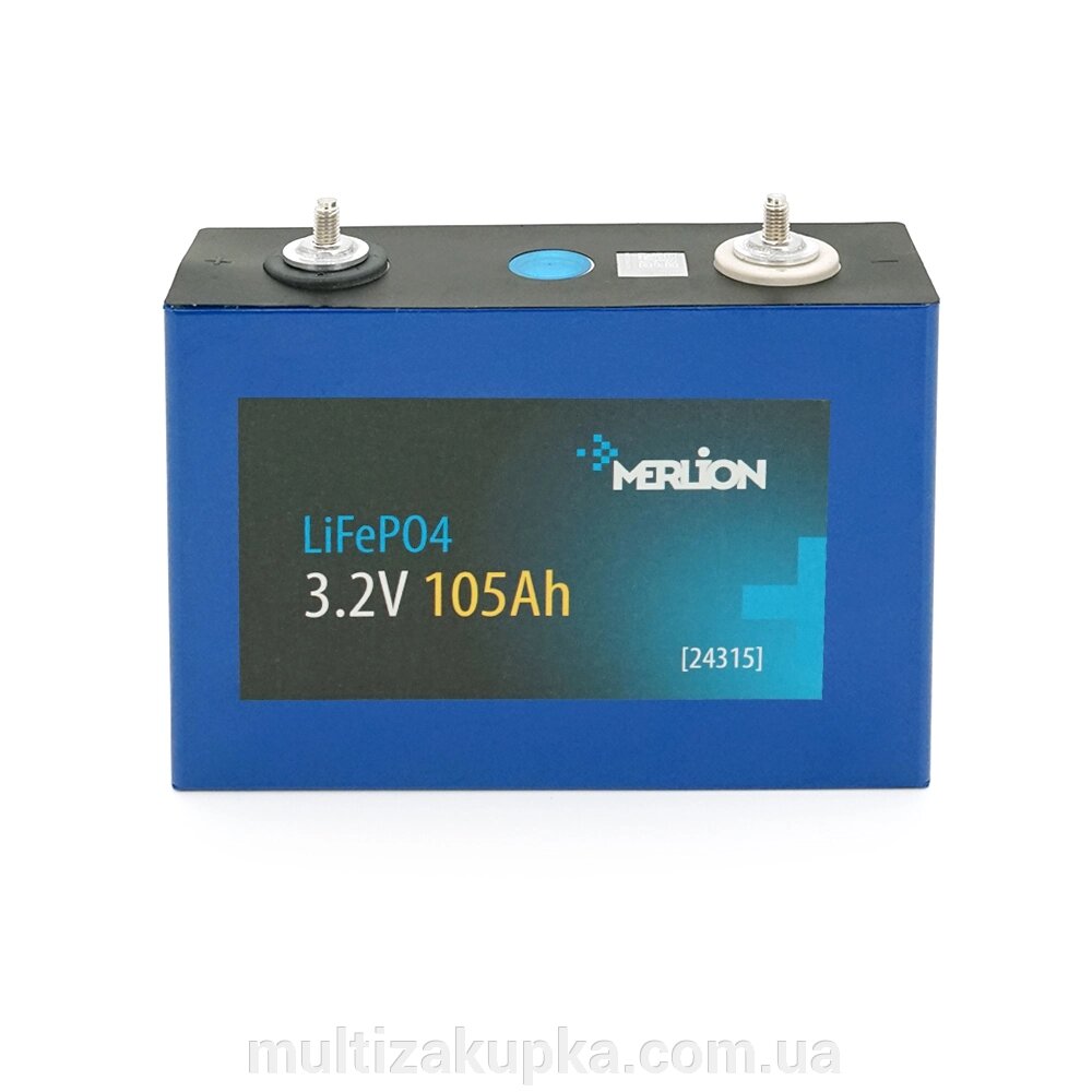 Осередок Merlion 3.2V 105AH для збирання LiFePo4 акумуляторів, (160х49х115(130)) мм, Q5 від компанії Mультізакупка - фото 1