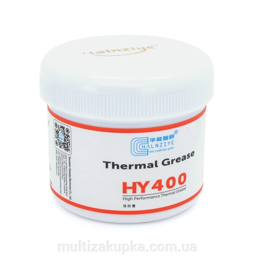 Паста термопровідна HY-410 100g, банку, White,> 0,925W / m-K, від компанії Mультізакупка - фото 1