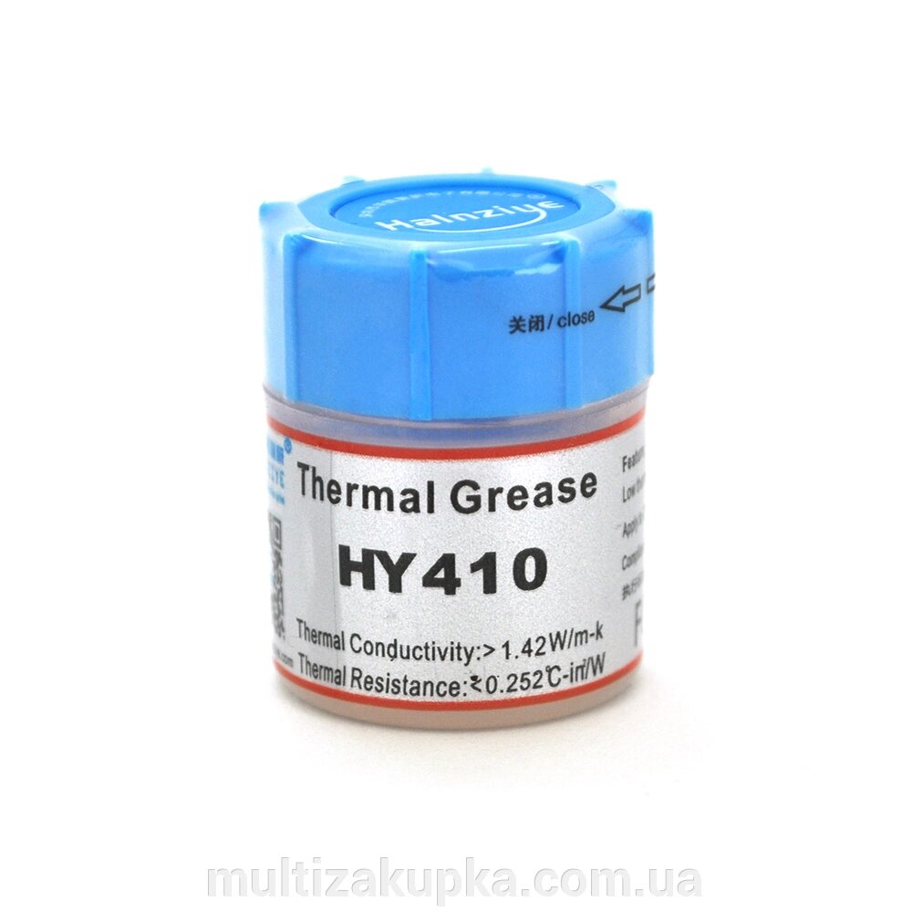 Паста термопровідна HY-410 15g, банка, White,> 1,42W / m-K, від компанії Mультізакупка - фото 1