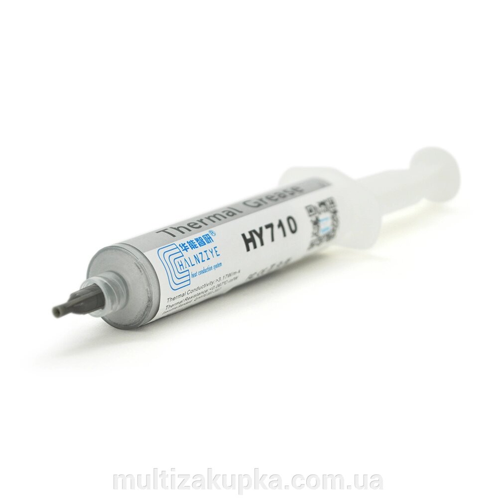 Паста термопровідна HY-710 30g, шприц, Grey,> 3,17W / m-K, від компанії Mультізакупка - фото 1