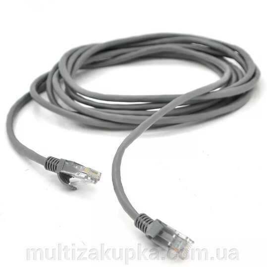 Патч-корд литий RITAR, CCA, UTP, RJ45, Cat. 5e, 1.5m, сірий Q1000 від компанії Mультізакупка - фото 1