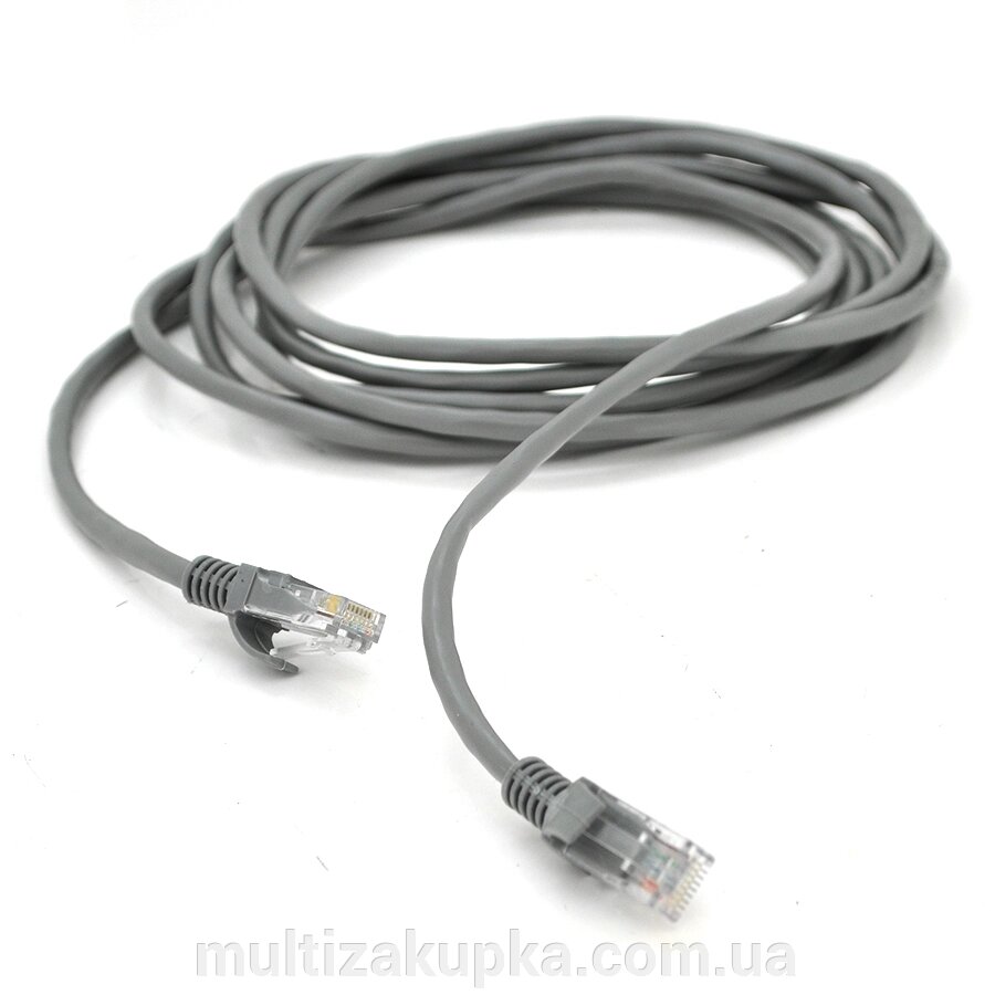 Патч-корд литий RITAR, CCA, UTP, RJ45, Cat. 5e, 2m, сірий Q500 від компанії Mультізакупка - фото 1