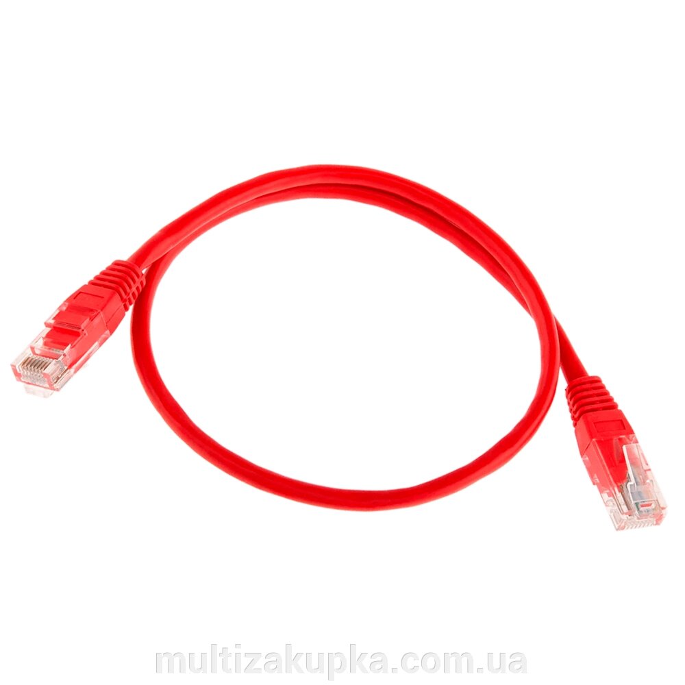 Патч-корд литий RITAR, UTP, RJ45, Cat. 5e, 0,25m, червоний, Cu (мідь) від компанії Mультізакупка - фото 1